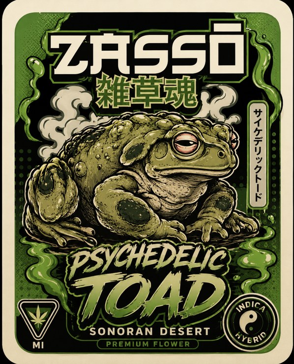 Psychedelic Toad strain artwork